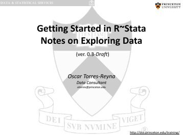 R Stata - Data and Statistical Services - Princeton University