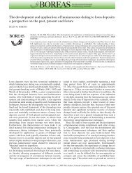 The development and application of luminescence dating to loess ...