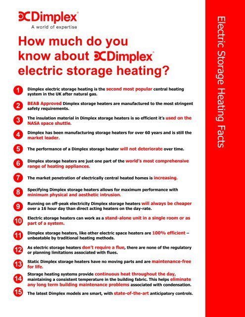 How much do you know about electric storage heating? - Dimplex