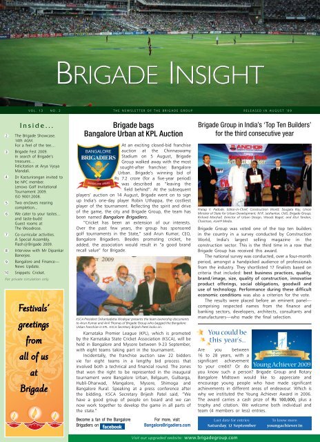 BRIGADE INSIGHT BRIGADE INSIGHT - Brigade Group