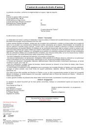 Contrat de cession de droits d'auteur - EDP Sciences