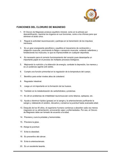 cuidado de la próstata con cloruro de magnesio