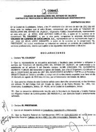 COLEGIO DE BACHILLERES DEL ESTADO DE JALISCO - Cobaej
