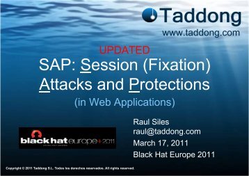 SAP: Session (Fixation) Attacks and Protections - Black Hat