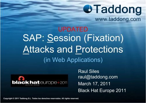 SAP: Session (Fixation) Attacks and Protections - Black Hat