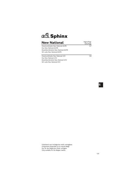 Sphinx Sanitair/SanitaireSanitÃ¤r/Sanitaryw are - Bengshop.nl