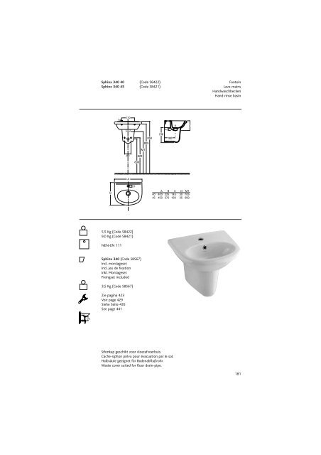 Sphinx Sanitair/SanitaireSanitÃ¤r/Sanitaryw are - Bengshop.nl