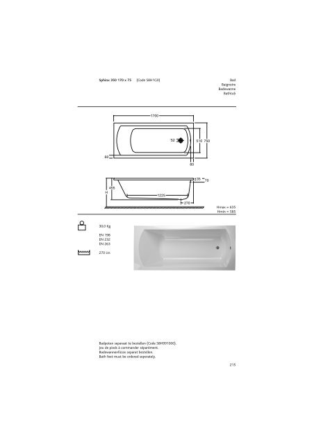 Sphinx Sanitair/SanitaireSanitÃ¤r/Sanitaryw are - Bengshop.nl