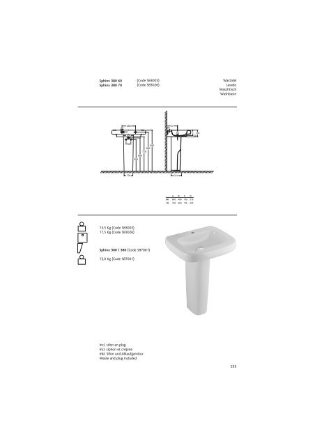 Sphinx Sanitair/SanitaireSanitÃ¤r/Sanitaryw are - Bengshop.nl