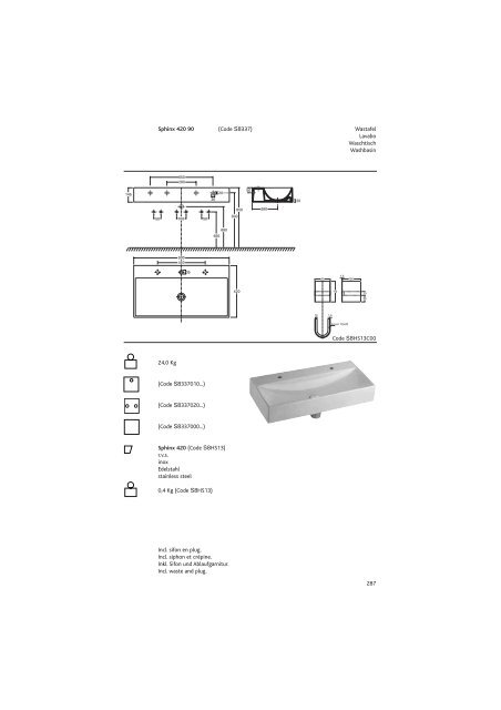 Sphinx Sanitair/SanitaireSanitÃ¤r/Sanitaryw are - Bengshop.nl