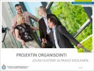 PROJEKTIN ORGANISOINTI