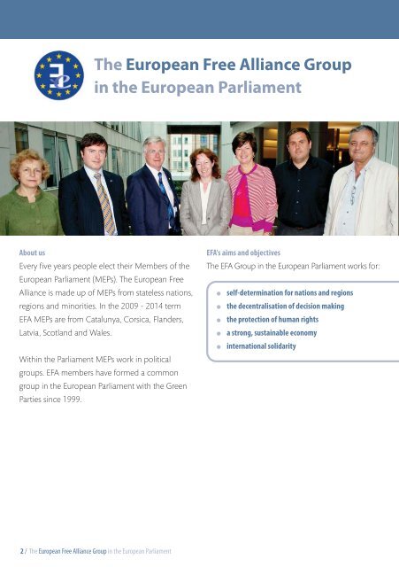The European Free Alliance Group in the European Parliament
