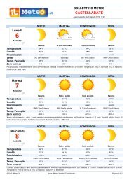 Bollettino Meteo Castellabate - ilmeteo.it