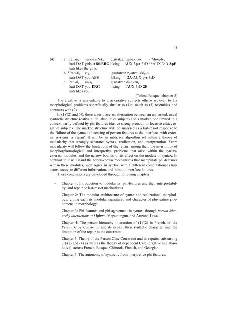 Phi-features and the Modular Architecture of - UMR 7023 - CNRS