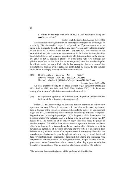 Phi-features and the Modular Architecture of - UMR 7023 - CNRS