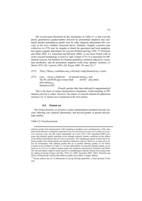 Phi-features and the Modular Architecture of - UMR 7023 - CNRS