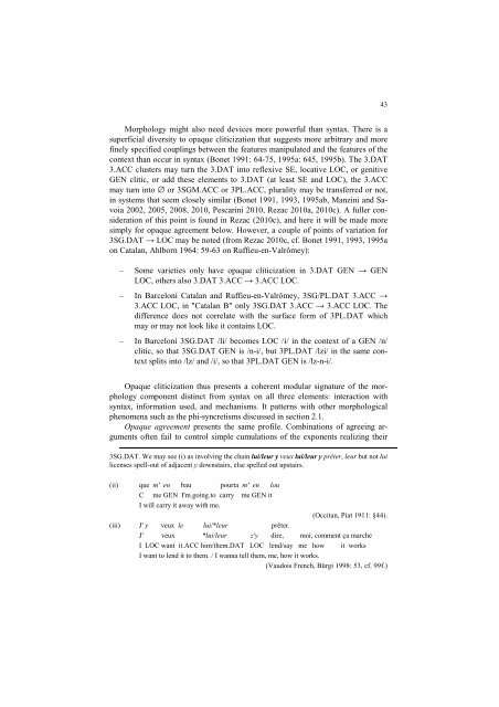 Phi-features and the Modular Architecture of - UMR 7023 - CNRS