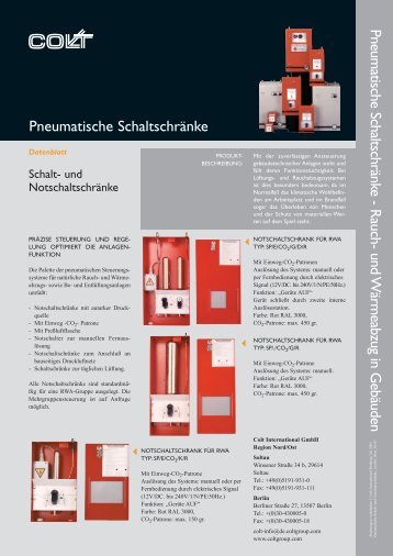 Pneumatische Schaltschränke - Rauch- und ... - Eurovent