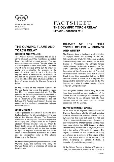 The Olympic torch relay - International Olympic Committee