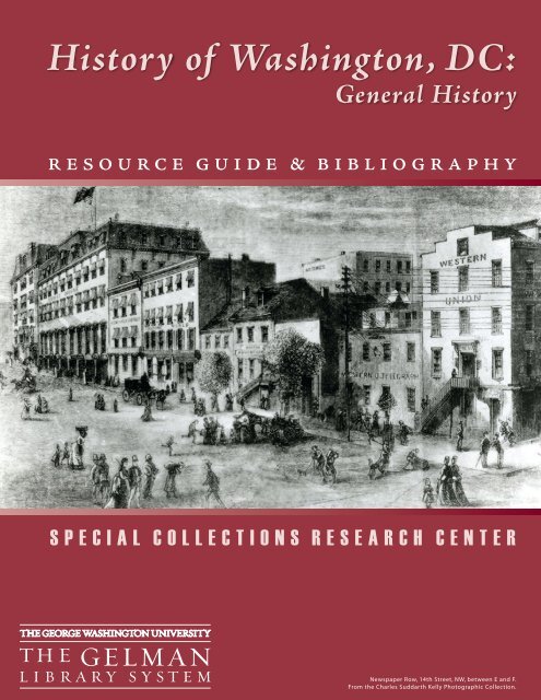 History Of Washington Dc Gw Libraries The George Washington