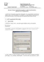 (EOV) megadÃ¡sa Ã©s vetÃ¼leti transzformÃ¡ciÃ³k a Quantum GIS (v1.6)