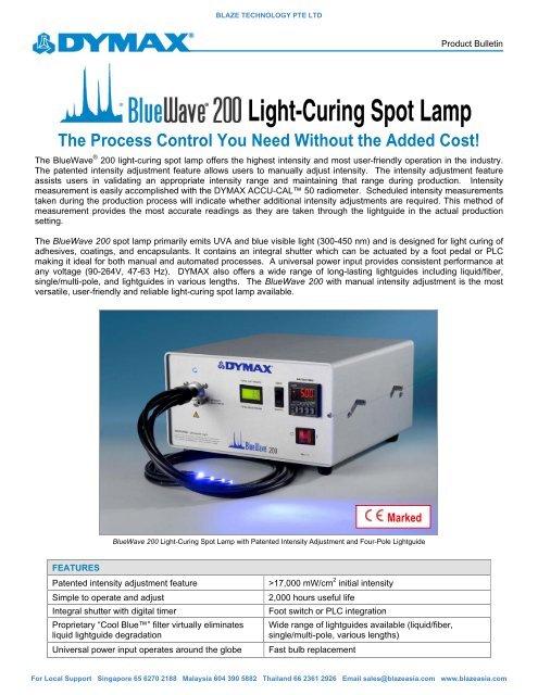 DYMAX BlueWave 200 UV Curing Spot Lamp with Intensity ...