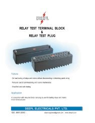RELAY TEST TERMINAL BLOCK & RELAY TEST PLUG