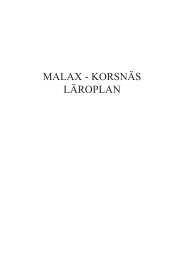 MALAX - KORSNÃS LÃROPLAN - KorsnÃ¤s kommun