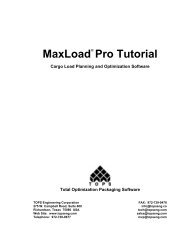 MaxLoad Pro Tutorial - TOPS - Packaging Software