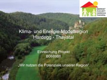 Klima- und Energie-Modellregion Hardegg - LEADER Region ...