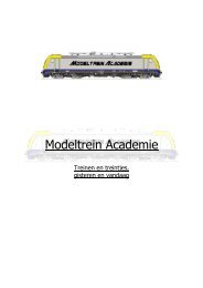 Modeltrein Academie - Treinen en treintjes, gisteren ... - modelbaan.