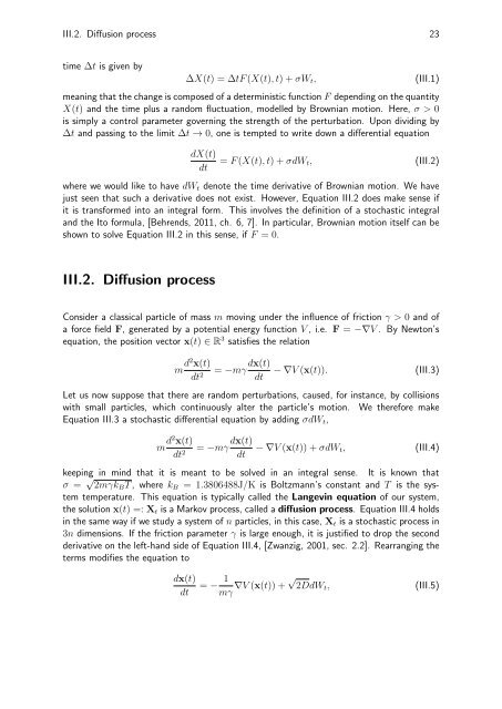 Variational Principles in Conformation Dynamics - FU Berlin, FB MI