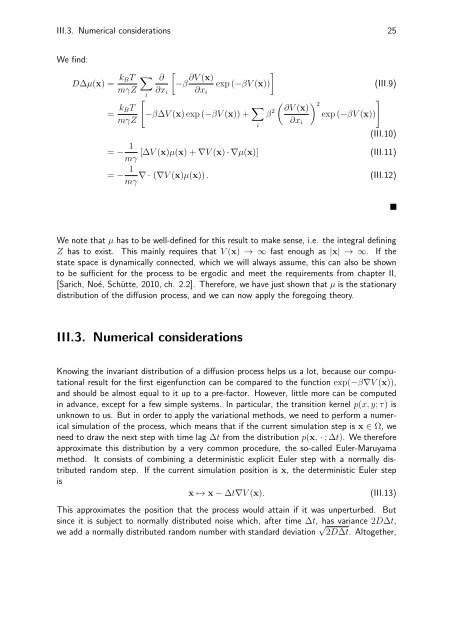 Variational Principles in Conformation Dynamics - FU Berlin, FB MI