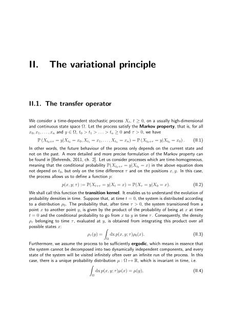 Variational Principles in Conformation Dynamics - FU Berlin, FB MI