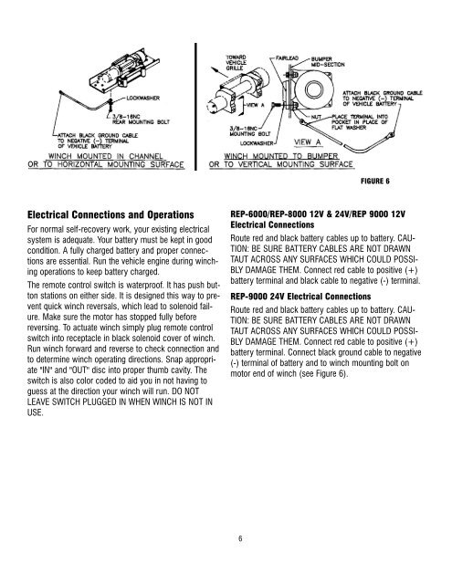 Ramsey Winch Company OWNER'S MANUAL Front Mount Electric ...