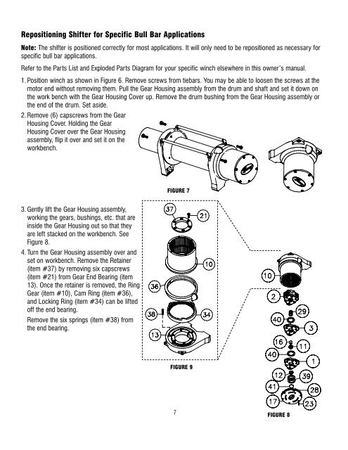 Ramsey Winch Company OWNER'S MANUAL Front Mount Electric ...