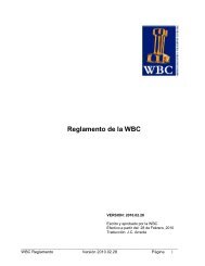 Reglamento de la WBC - World Barista Championship