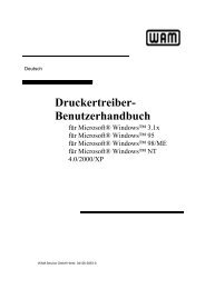 Druckertreiber- Benutzerhandbuch - WAM Service GmbH