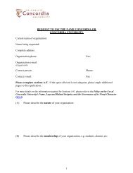 Permission Request Form - Concordia University