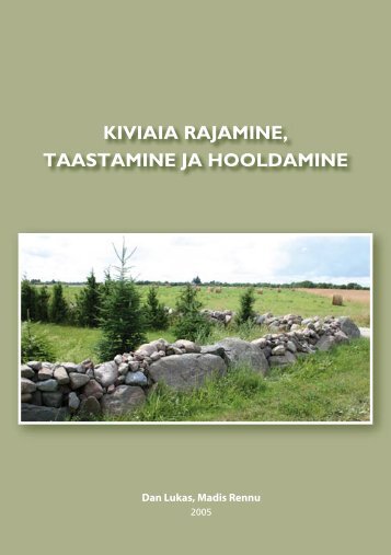 KIVIAIA RAJAMINE, TAASTAMINE JA HOOLDAMINE