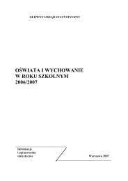 OÅwiata i wychowanie w roku szkolnym 2006/2007