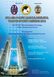 9th asia pacific musculoskeletal tumour society meeting 2012