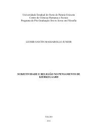 subjetividade e religiÃ£o no pensamento de kierkegaard - Unioeste