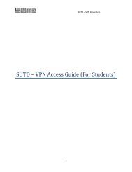 SUTD â VPN Access Guide (For Students)