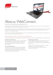 Abacus WebConnect. - Abacus Distribution Systems (Hong Kong)
