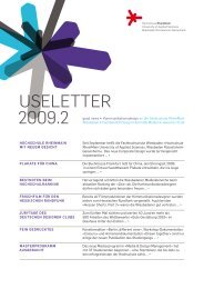 Useletter 2009.2 - Kommunikationsdesign - Hochschule RheinMain