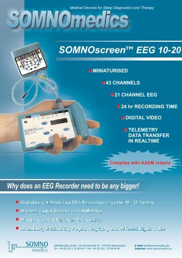 SOMNOscreenâ¢ EEG 10-20 - SOMNOmedics