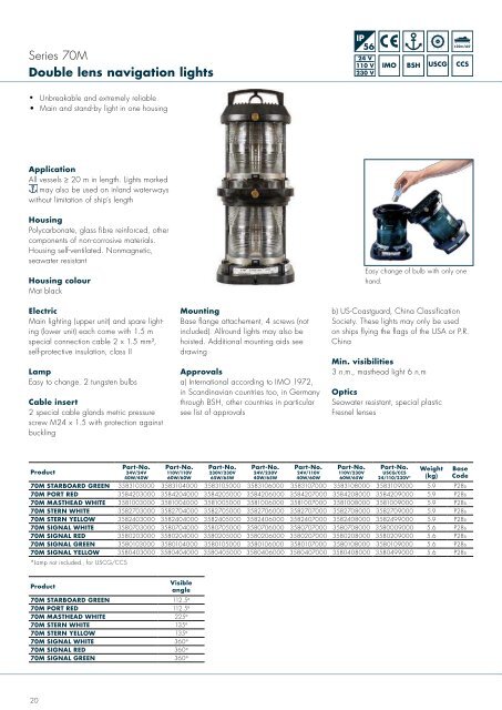 navigation lights - Ysebaert