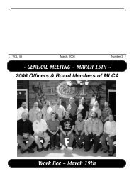 2006 Officers & Board Members of MLCA - Multi Lakes