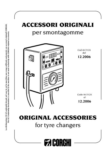 ORIGINAL ACCESSORIES for tyre changers ACCESSORI ... - Corghi